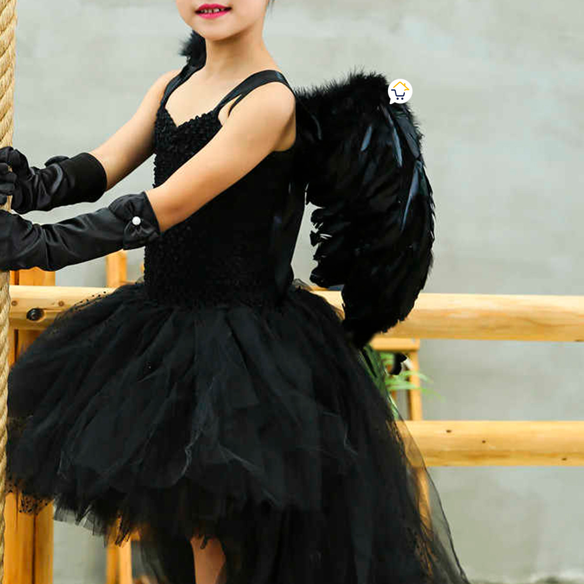 Miniatura 2 de Alas Angel Negras Pequeñas AF483NP